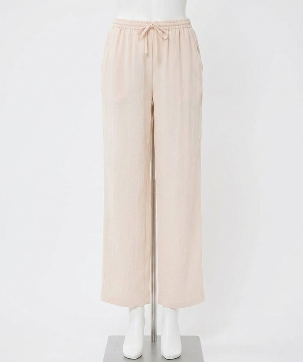 NEW ESQUALO talli wide crush trousers in natural